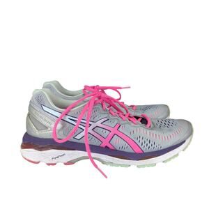 Asics‎ Gel Kayano 23 Athletic Shoes T696N Women's 10 Gray Pink Running Workout